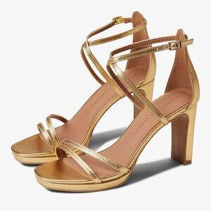 Chinese Laundry Women’s Taryn Gold Metallic Platform Heeled Sandal Size 9 NEW